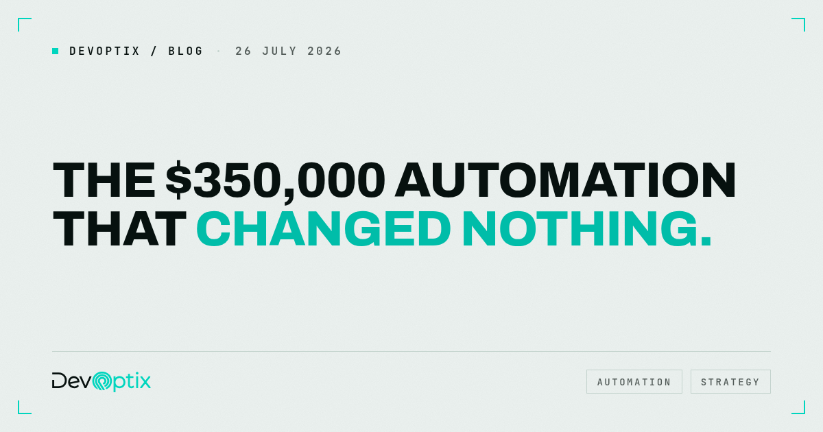 The $350,000 automation that changed nothing